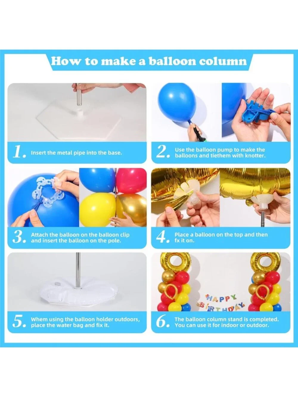 Cartoon Hedgehog Balloon Column Kit - 2 Sets, 130PCS Colorful Balloons for
